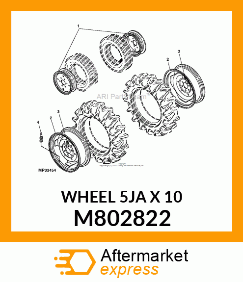 WHEEL 5JA X 10 M802822