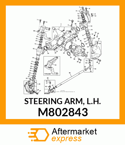 STEERING ARM, L.H. M802843