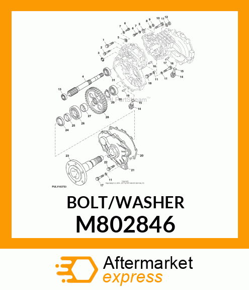 BOLT W/WASHER 10 X 45 M802846