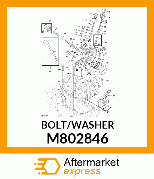 BOLT W/WASHER 10 X 45 M802846