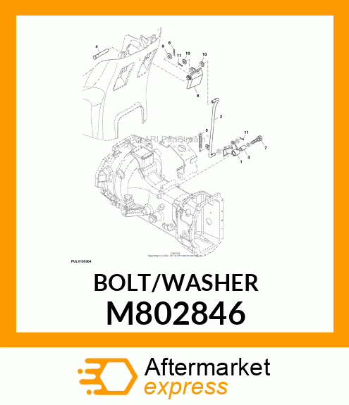 BOLT W/WASHER 10 X 45 M802846