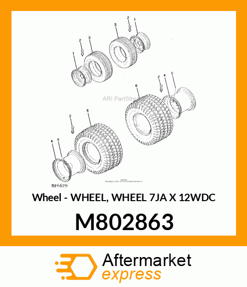 Wheel - WHEEL, WHEEL 7JA X 12WDC M802863