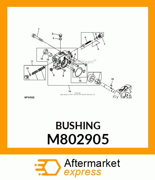 BUSHING, BUSHING 18 X 20 M802905