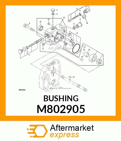 BUSHING, BUSHING 18 X 20 M802905