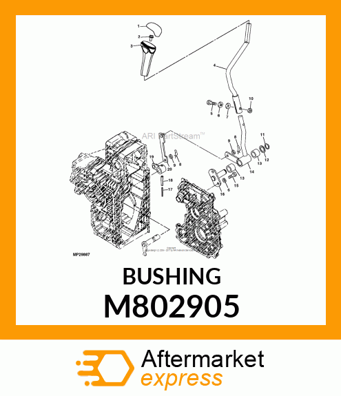 BUSHING, BUSHING 18 X 20 M802905