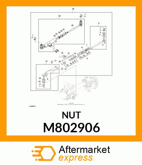 LOCK NUT, LOCK NUT 14 M802906