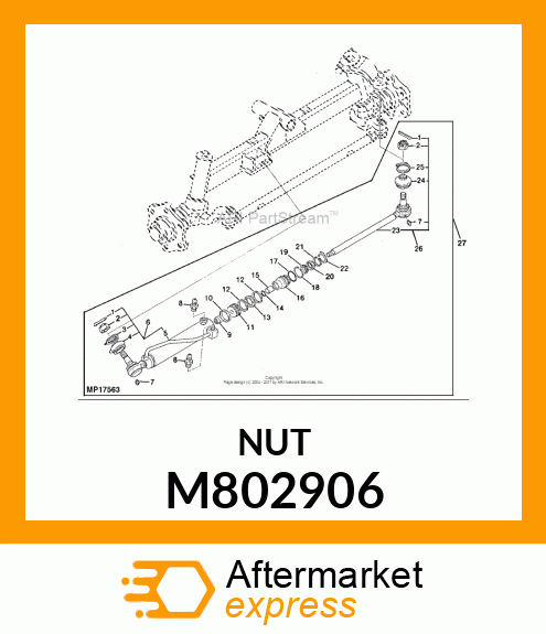 LOCK NUT, LOCK NUT 14 M802906