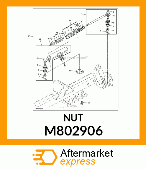 LOCK NUT, LOCK NUT 14 M802906