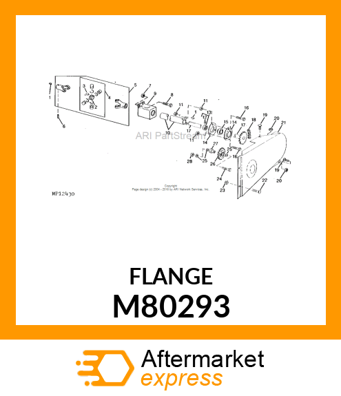 PRESSED FLANGED HOUSING, RETAINER, M80293