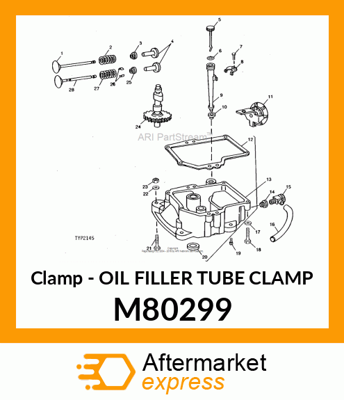 Clamp - OIL FILLER TUBE CLAMP M80299