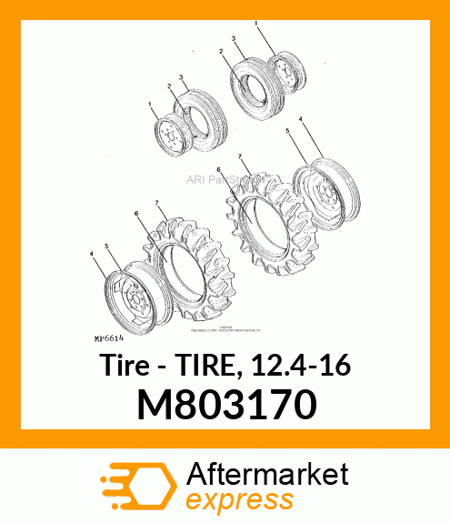 Tire - TIRE, 12.4-16 M803170