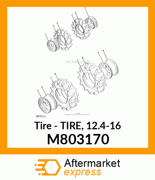 Tire - TIRE, 12.4-16 M803170