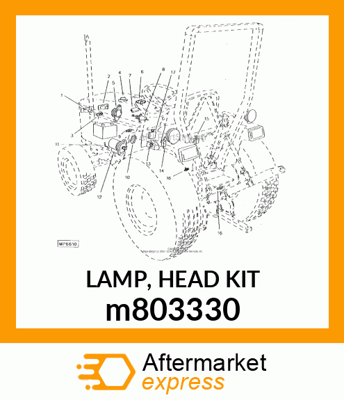 LAMP, HEAD KIT m803330