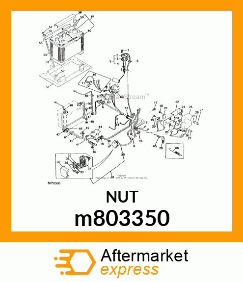 NUT, METRIC, HEX m803350