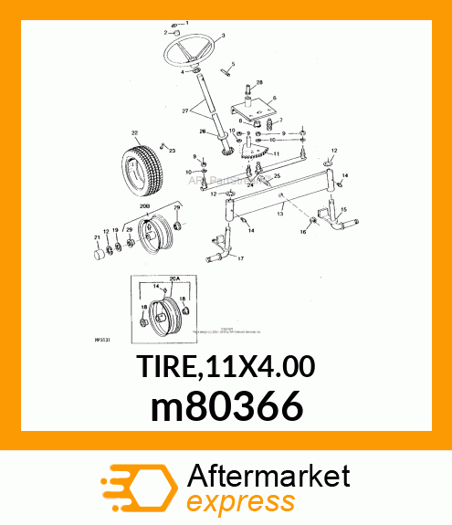 TIRE,11X4.00 m80366