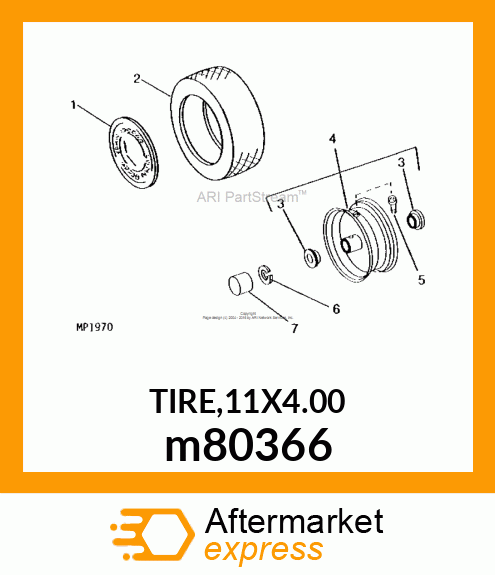 TIRE,11X4.00 m80366