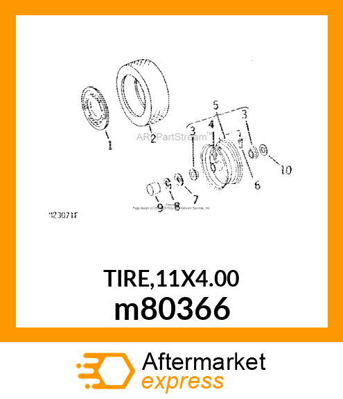 TIRE,11X4.00 m80366