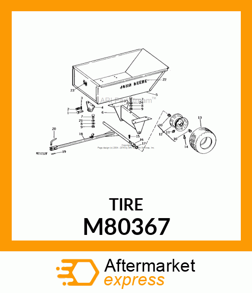 Tire - TIRE, 13.00 X 5.00-6 M80367