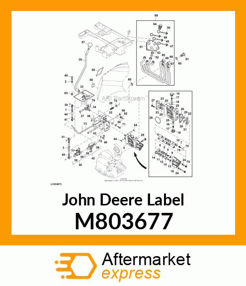 LABEL, LABEL, SCV LEVER # M803677