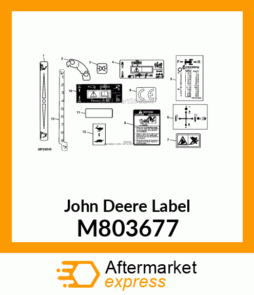 LABEL, LABEL, SCV LEVER # M803677