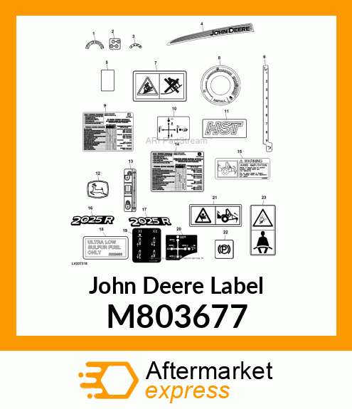 LABEL, LABEL, SCV LEVER # M803677