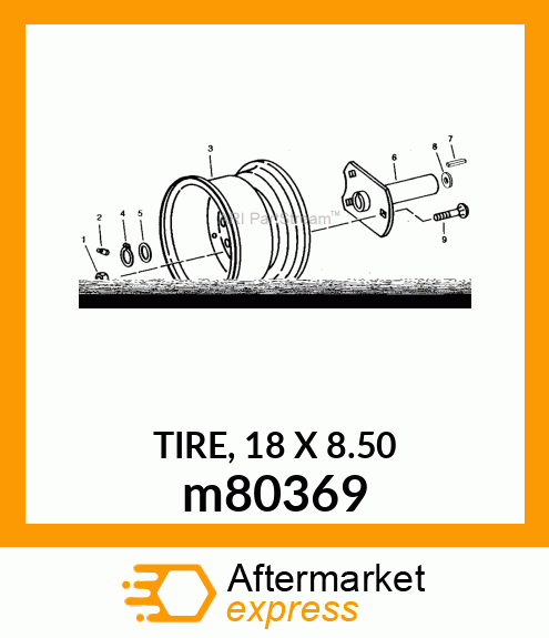 TIRE, 18 X 8.50 m80369