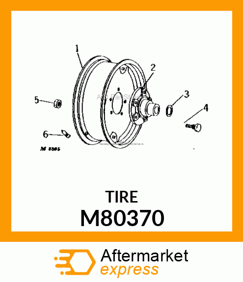 Tire - TIRE, 23 X 8.50-12 M80370