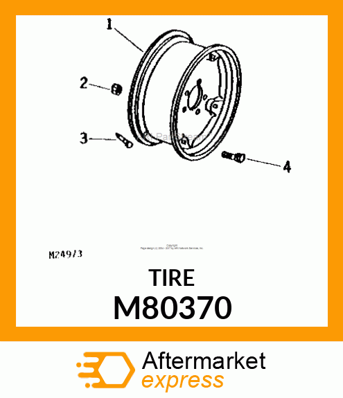 Tire - TIRE, 23 X 8.50-12 M80370