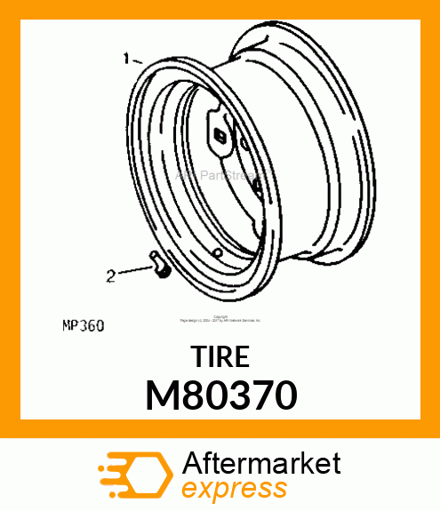 Tire - TIRE, 23 X 8.50-12 M80370