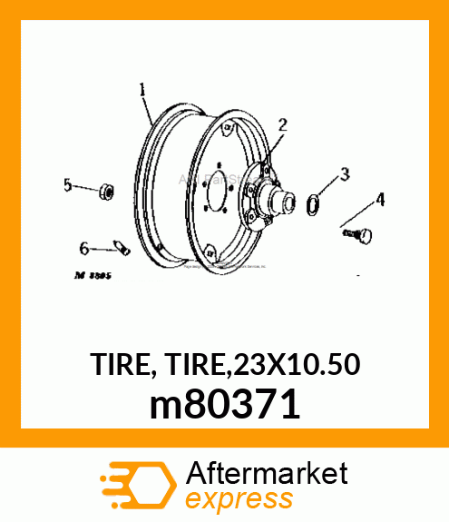 TIRE, TIRE,23X10.50 m80371