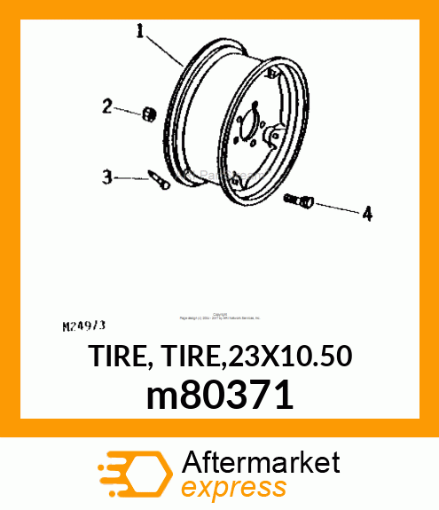 TIRE, TIRE,23X10.50 m80371