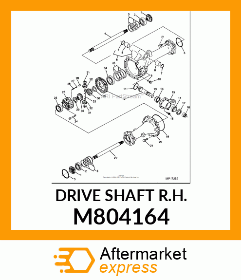 DRIVE SHAFT R.H. M804164