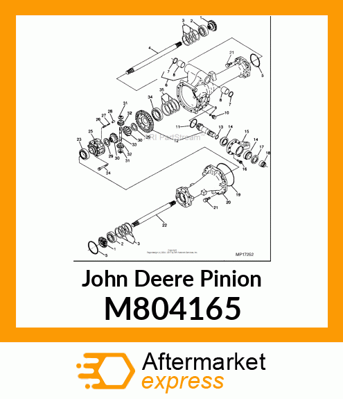 PINION, DRIVE SHAFT M804165