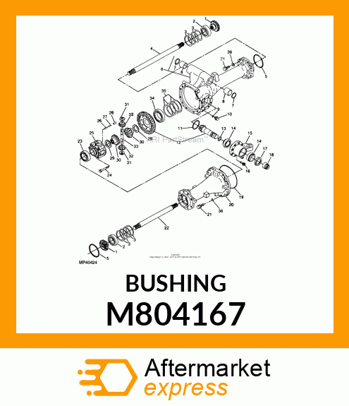 BUSHING, CENTER PIN 35 X 41 X 40 M804167