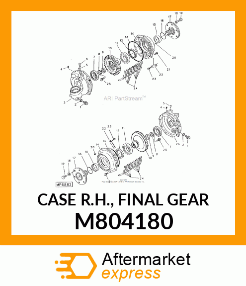 CASE R.H., FINAL GEAR M804180