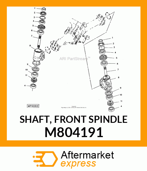 SHAFT, FRONT SPINDLE M804191