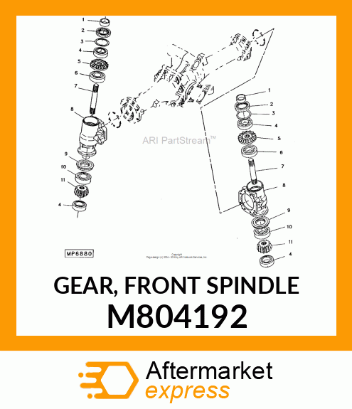 GEAR, FRONT SPINDLE M804192