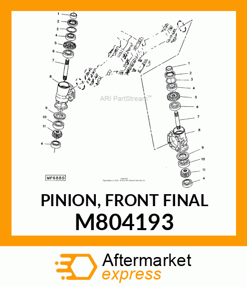 PINION, FRONT FINAL M804193