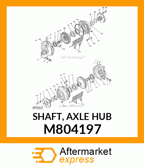 SHAFT, AXLE HUB M804197