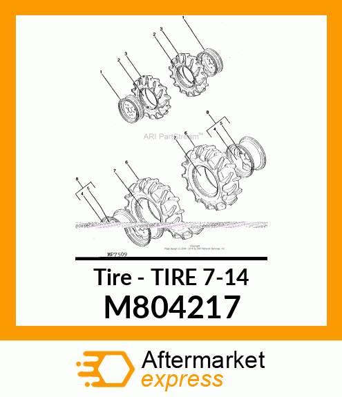 Tire - TIRE 7-14 M804217