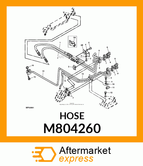 HYDRAULIC HOSE, HOSE 580 M804260