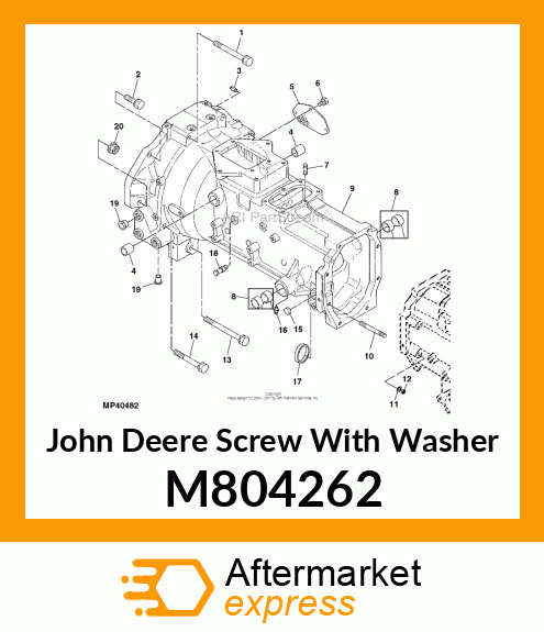 BOLT W/WASHER M804262