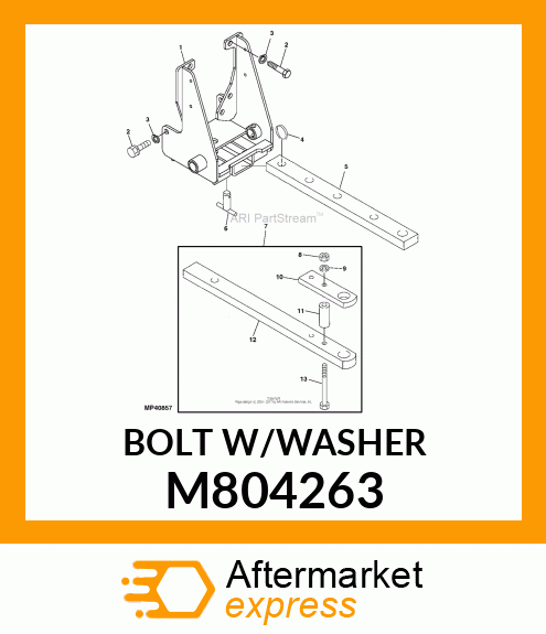 BOLT W/WASHER M804263