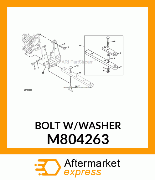 BOLT W/WASHER M804263