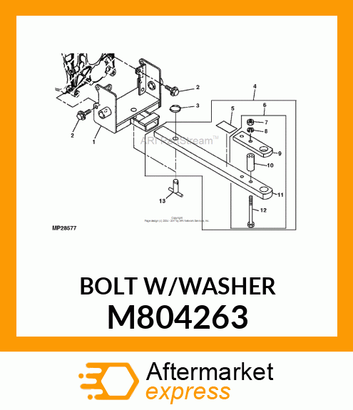 BOLT W/WASHER M804263