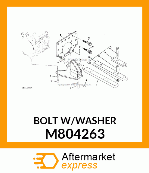 BOLT W/WASHER M804263