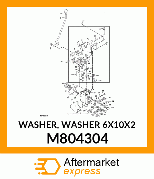 WASHER, WASHER 6X10X2 M804304