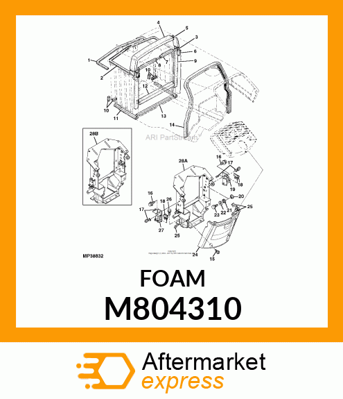 SEAL, FRONT GRILLE M804310