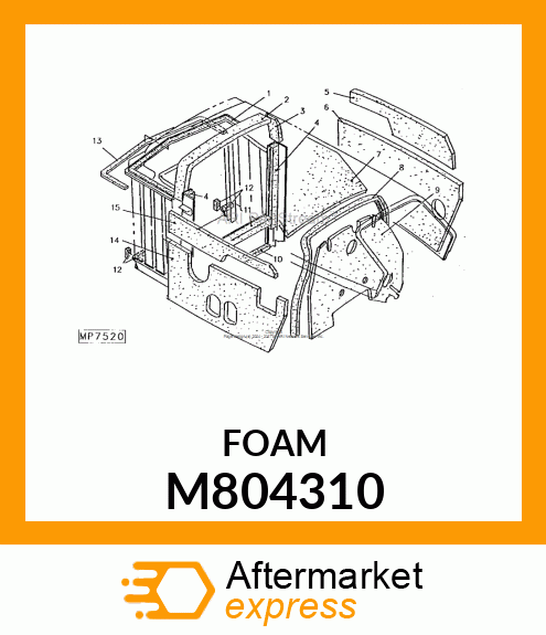 SEAL, FRONT GRILLE M804310