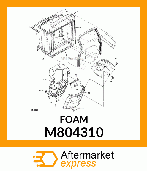 SEAL, FRONT GRILLE M804310